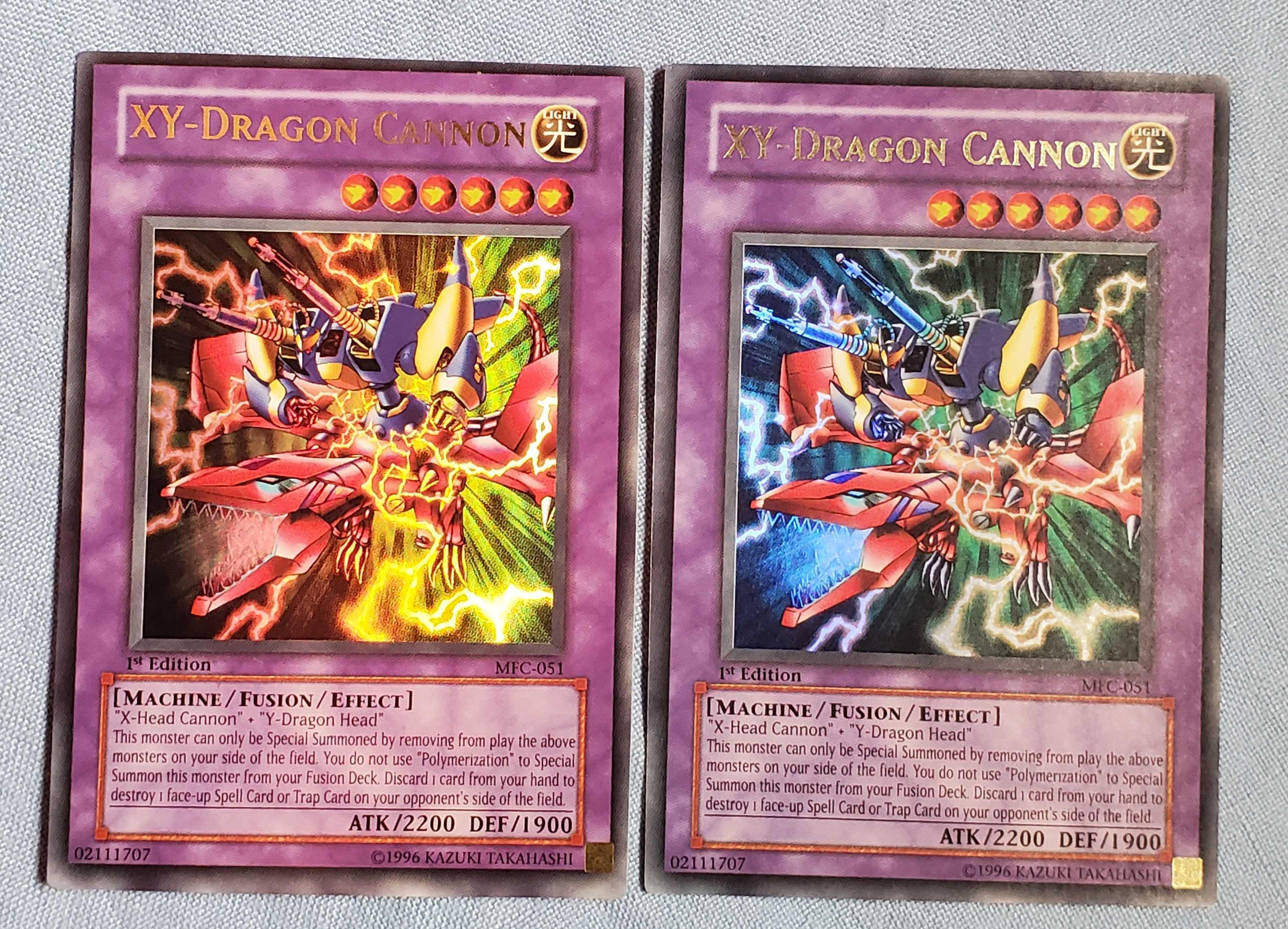 8 Yu-Gi-Oh! 2003 Magician's Force 1st Edition X,Y, and Z Dragon, Tank and Cannon Cards