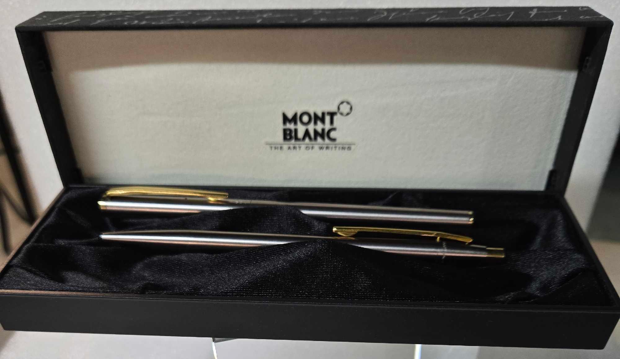 Montblanc Fountain And Rollerball Noblesse Slimline Set In Box