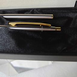 Montblanc Fountain And Rollerball Noblesse Slimline Set In Box