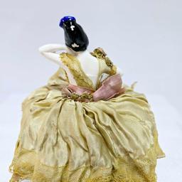 Collection Of Antique Porcelain Half Doll Vanity Brushes