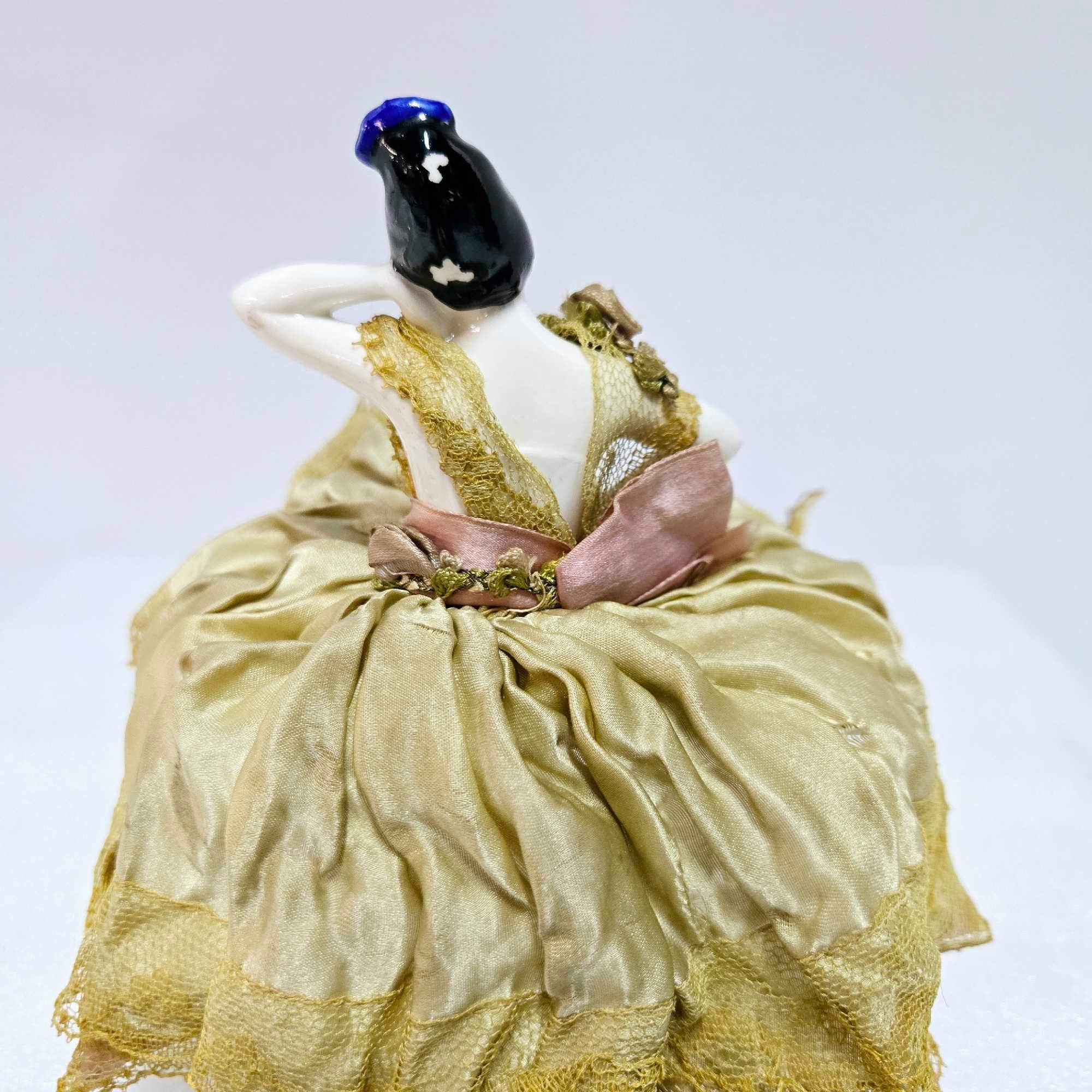 Collection Of Antique Porcelain Half Doll Vanity Brushes