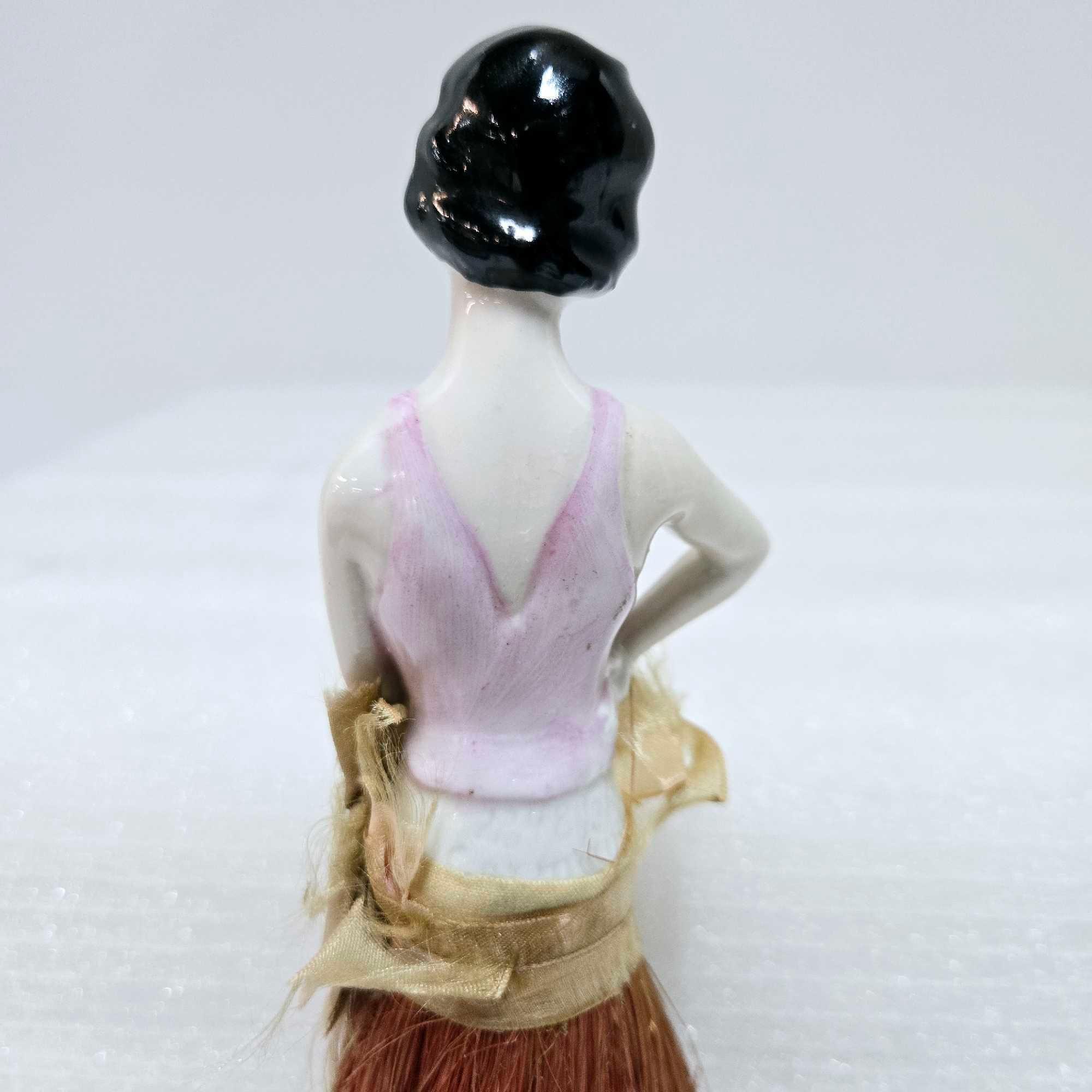 Collection Of Antique Porcelain Half Doll Vanity Brushes