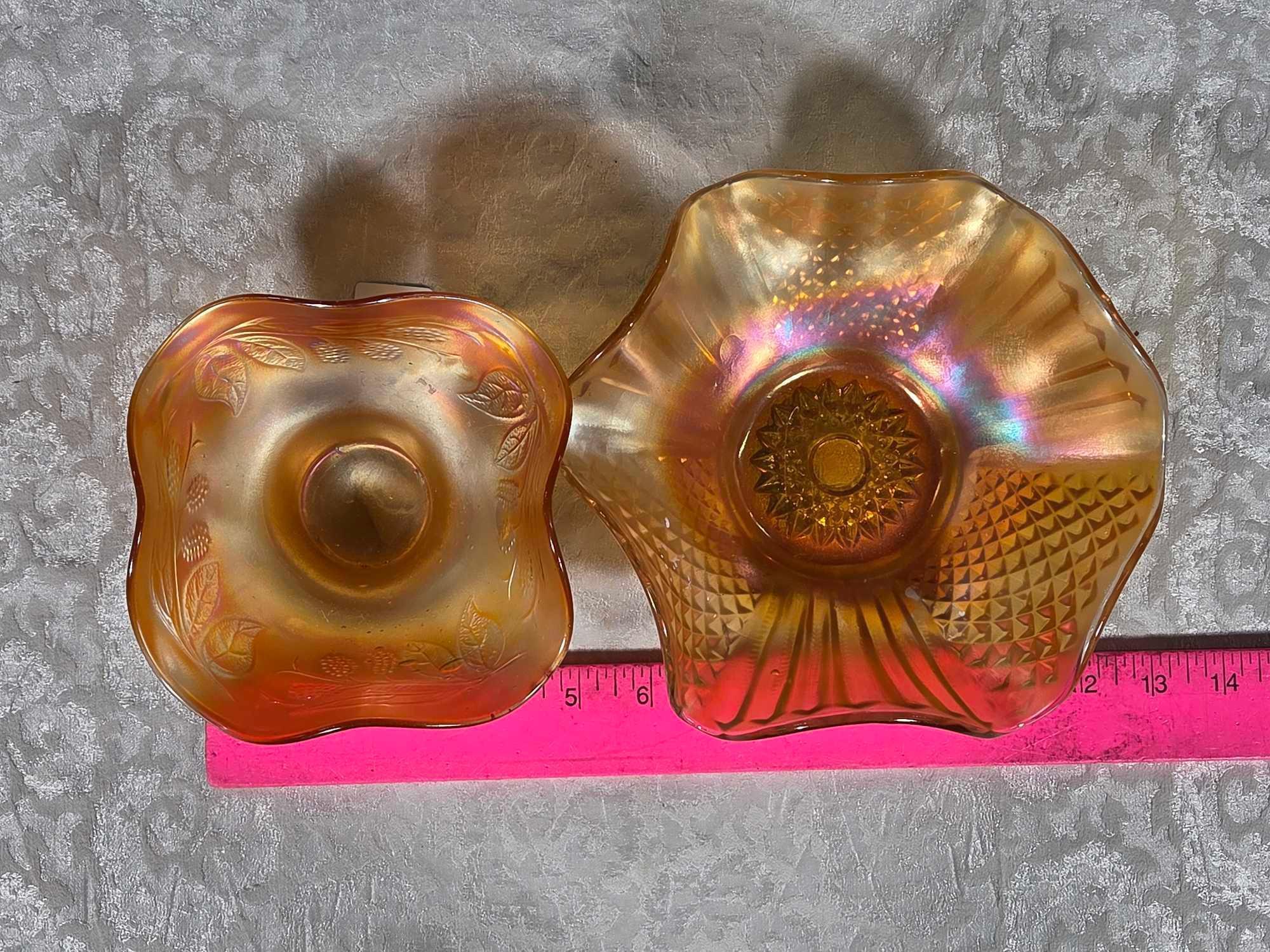 * 12 Pcs Mixed color and Pattern Fenton Carnival Glass