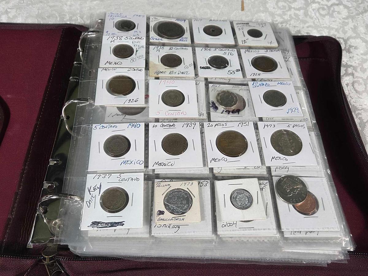Album of Over 300 World Coins Including Silver, Key Date UNC/Proof and More