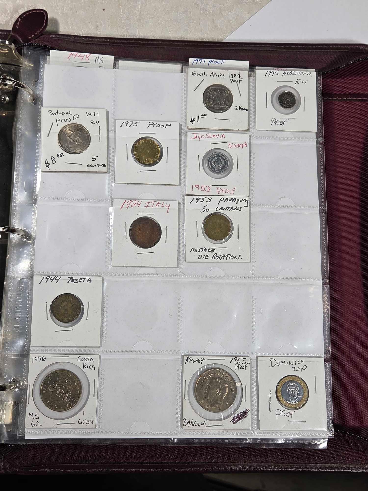Album of Over 300 World Coins Including Silver, Key Date UNC/Proof and More