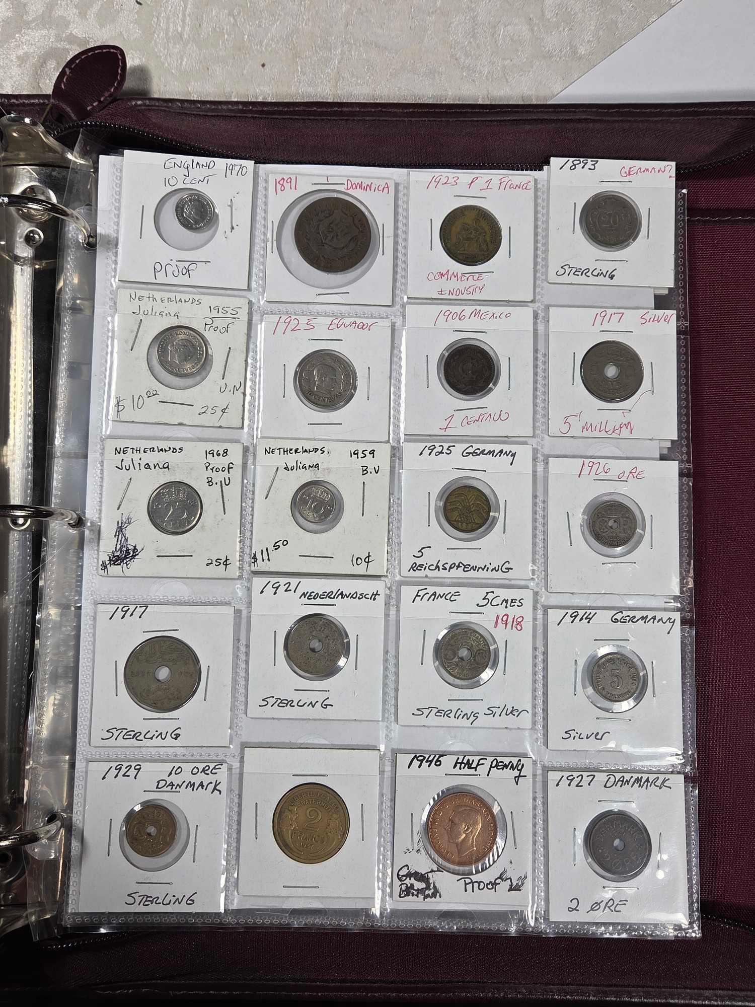 Album of Over 300 World Coins Including Silver, Key Date UNC/Proof and More