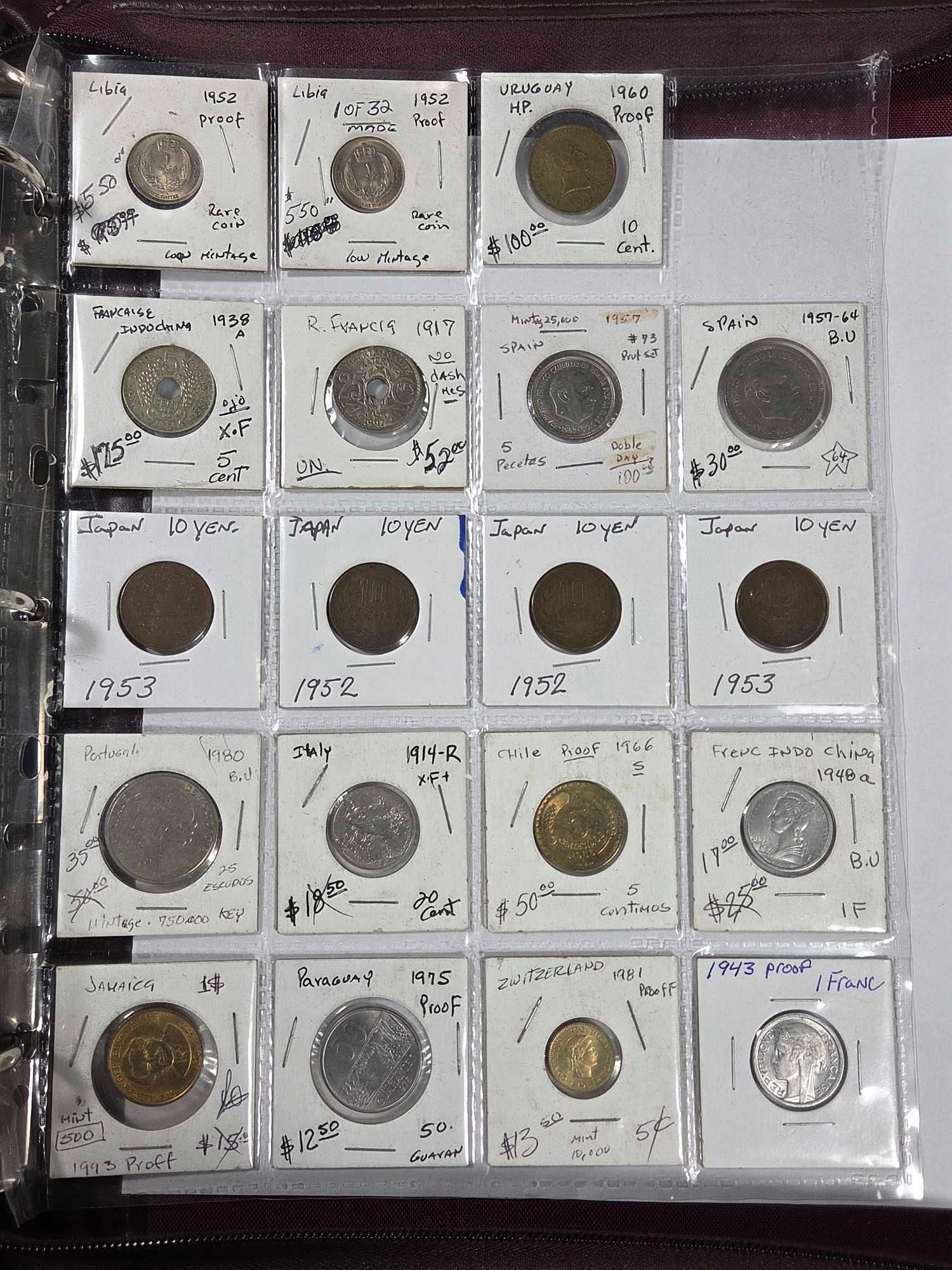 Album of Over 300 World Coins Including Silver, Key Date UNC/Proof and More