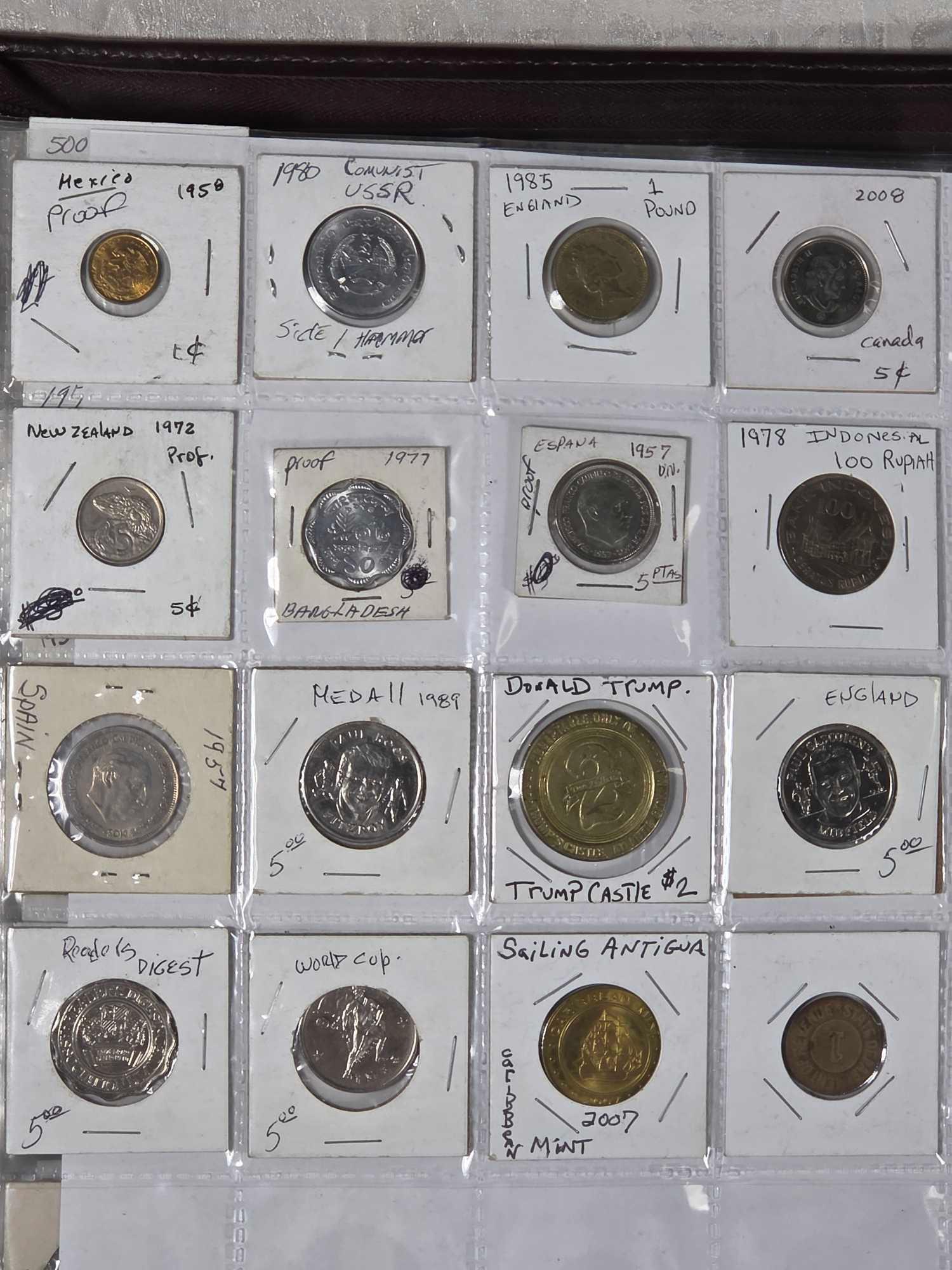 Album of Over 300 World Coins Including Silver, Key Date UNC/Proof and More