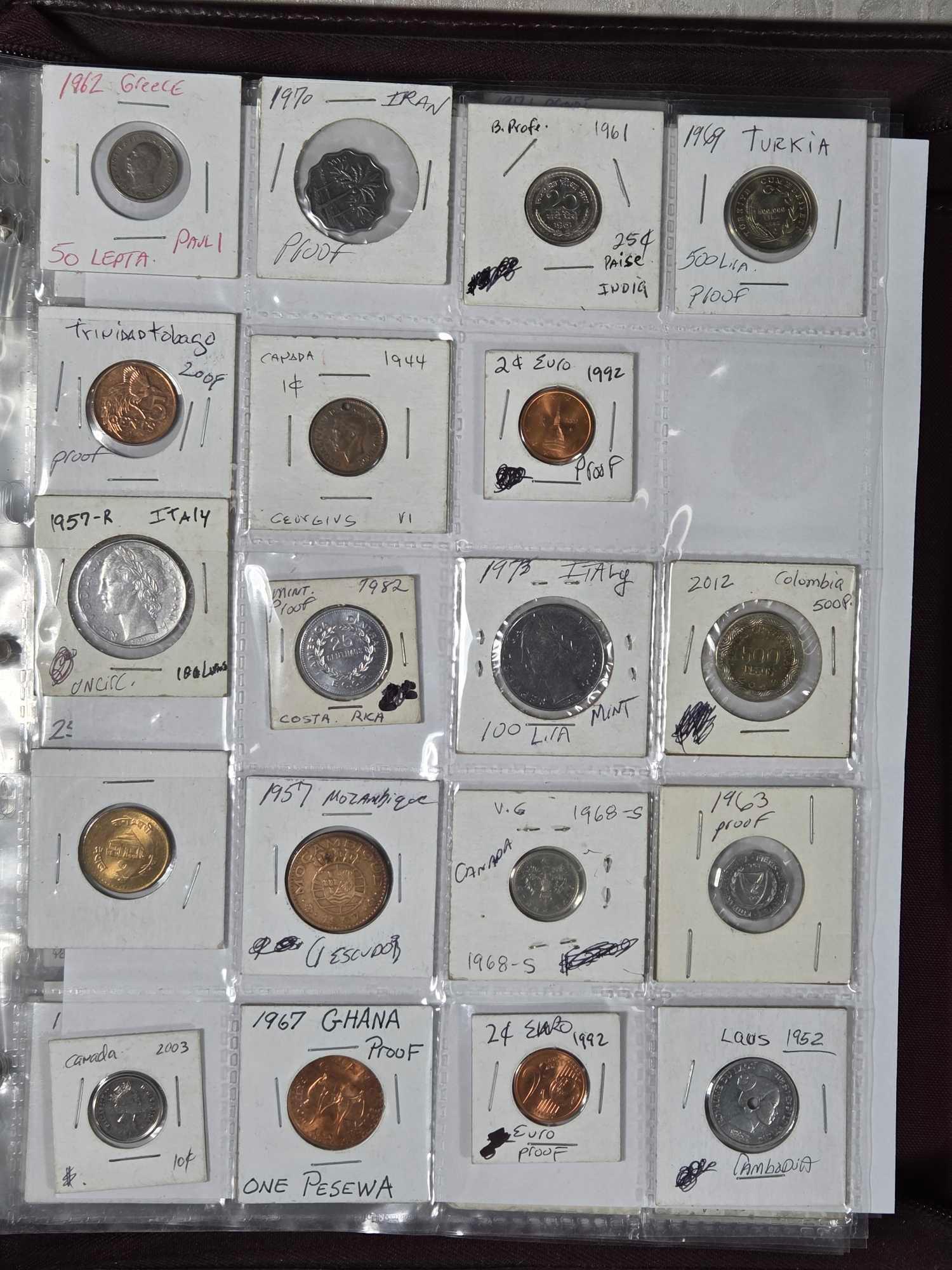Album of Over 300 World Coins Including Silver, Key Date UNC/Proof and More
