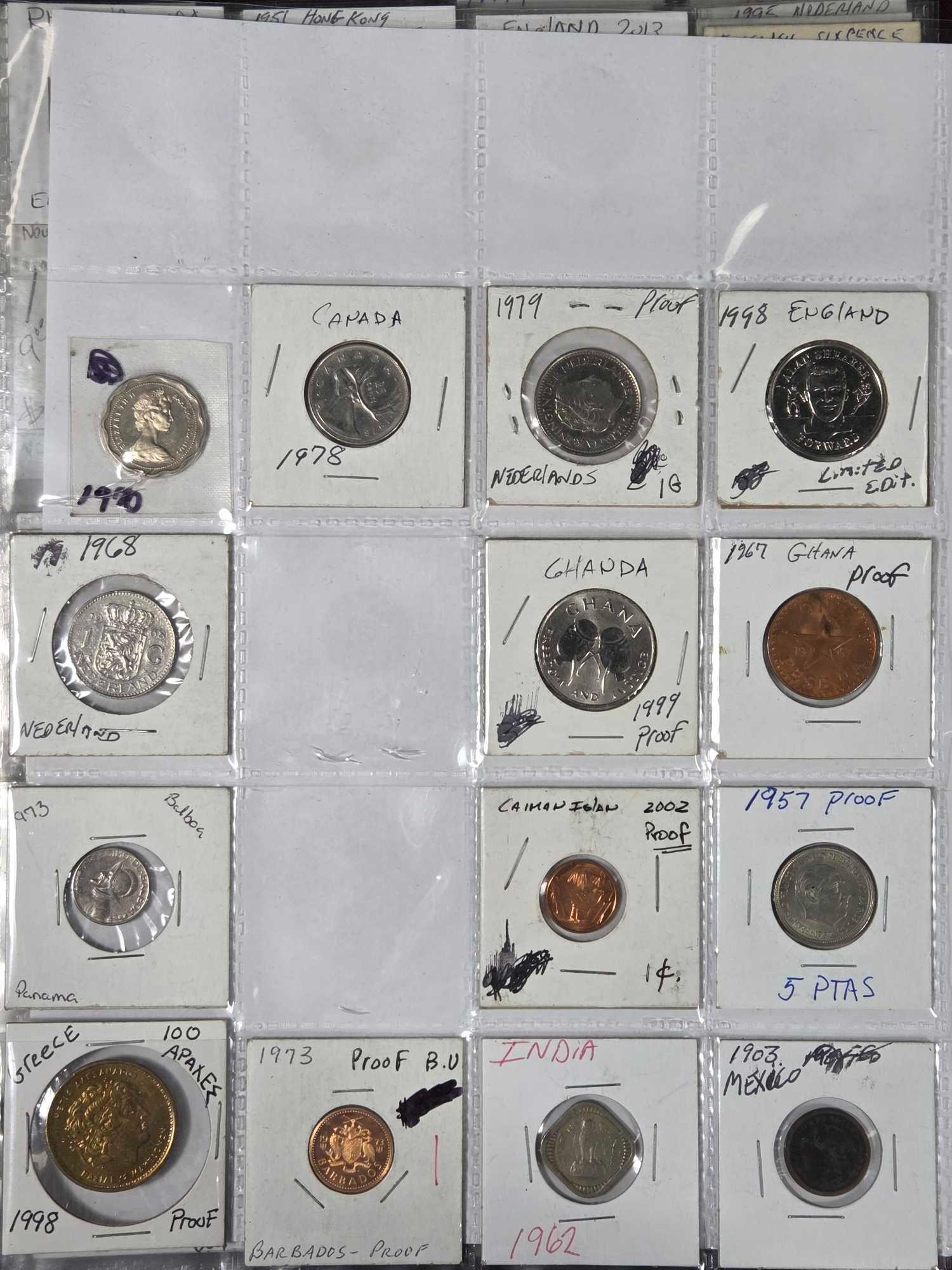 Album of Over 300 World Coins Including Silver, Key Date UNC/Proof and More