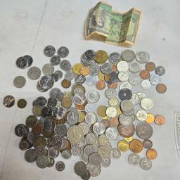 Lot Of Collected World Coins Including Silver See Photos