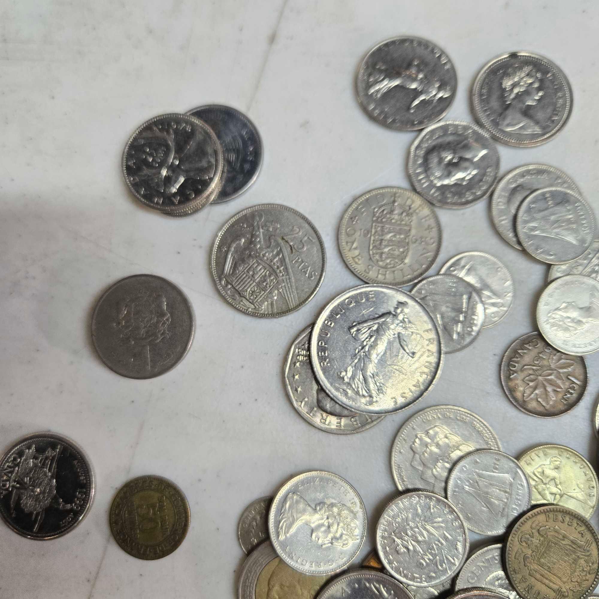 Lot Of Collected World Coins Including Silver See Photos