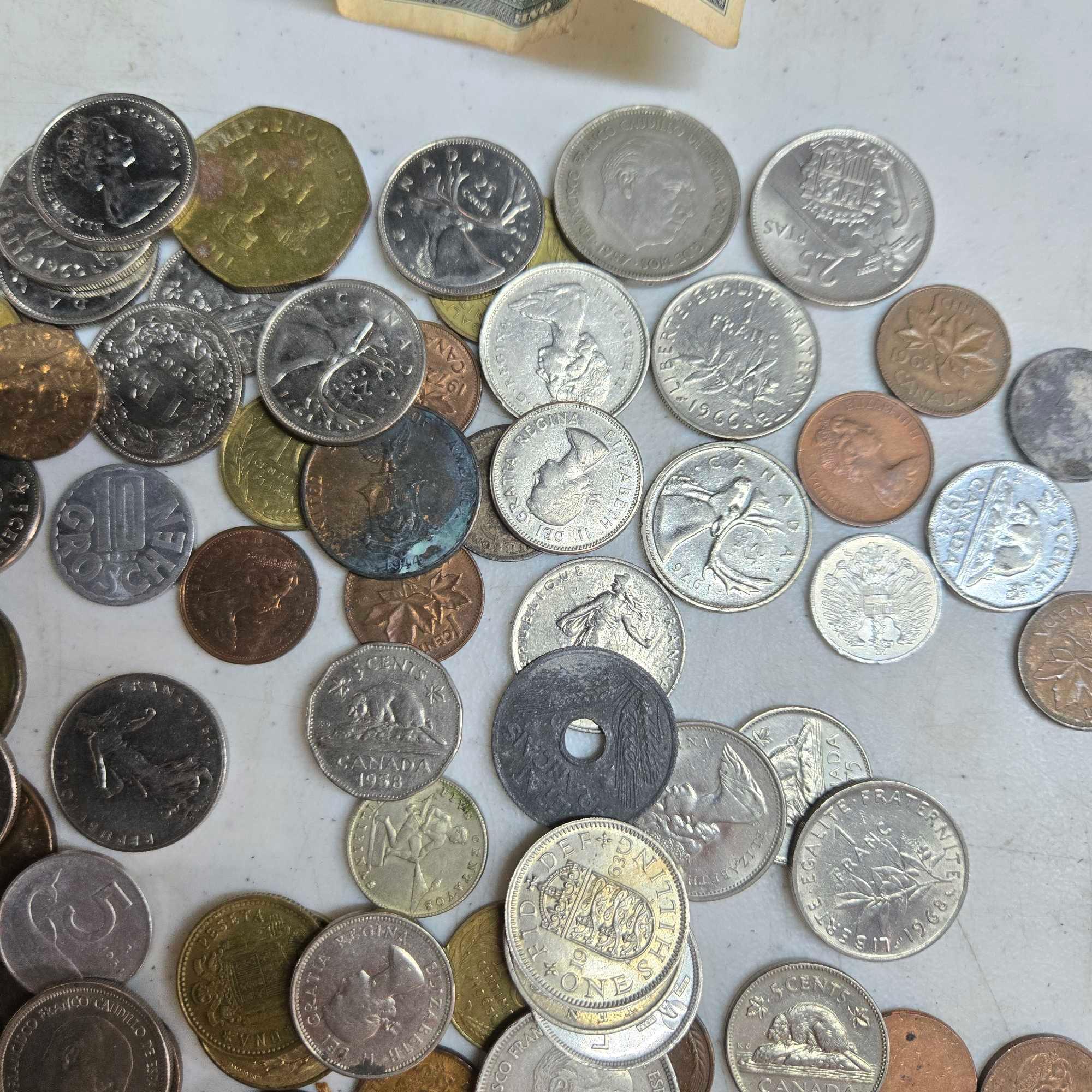 Lot Of Collected World Coins Including Silver See Photos