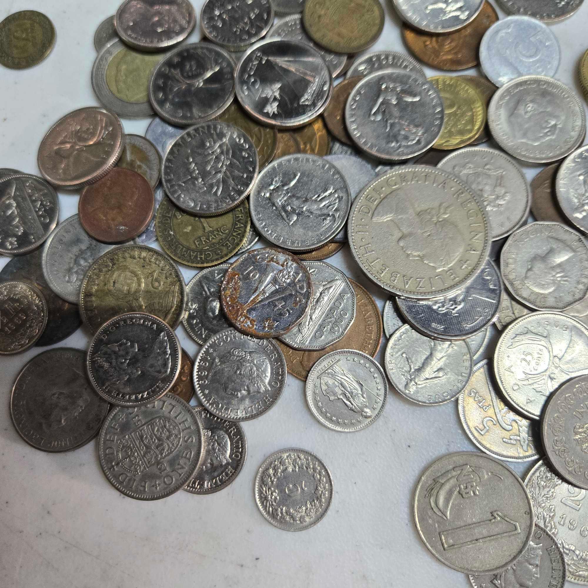 Lot Of Collected World Coins Including Silver See Photos