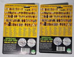 2 Star Wars 1984 POTF Final 17 Coin 92-A Card Action Figures MOC - AT-AS Driver, B Wing Pilot