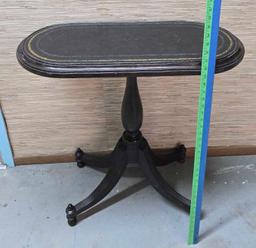 * Maitland-Smith Oval Leather Top Accent Table