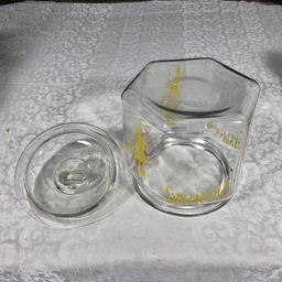 * 2 Vintage Lidded Glass General Store Containers
