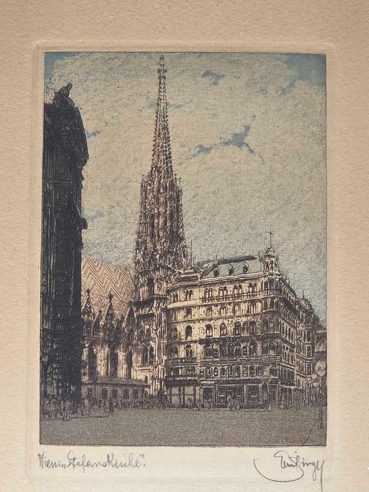* 9 Antique European Etchings incl 2 Lionel Barrimore and Several 1800s
