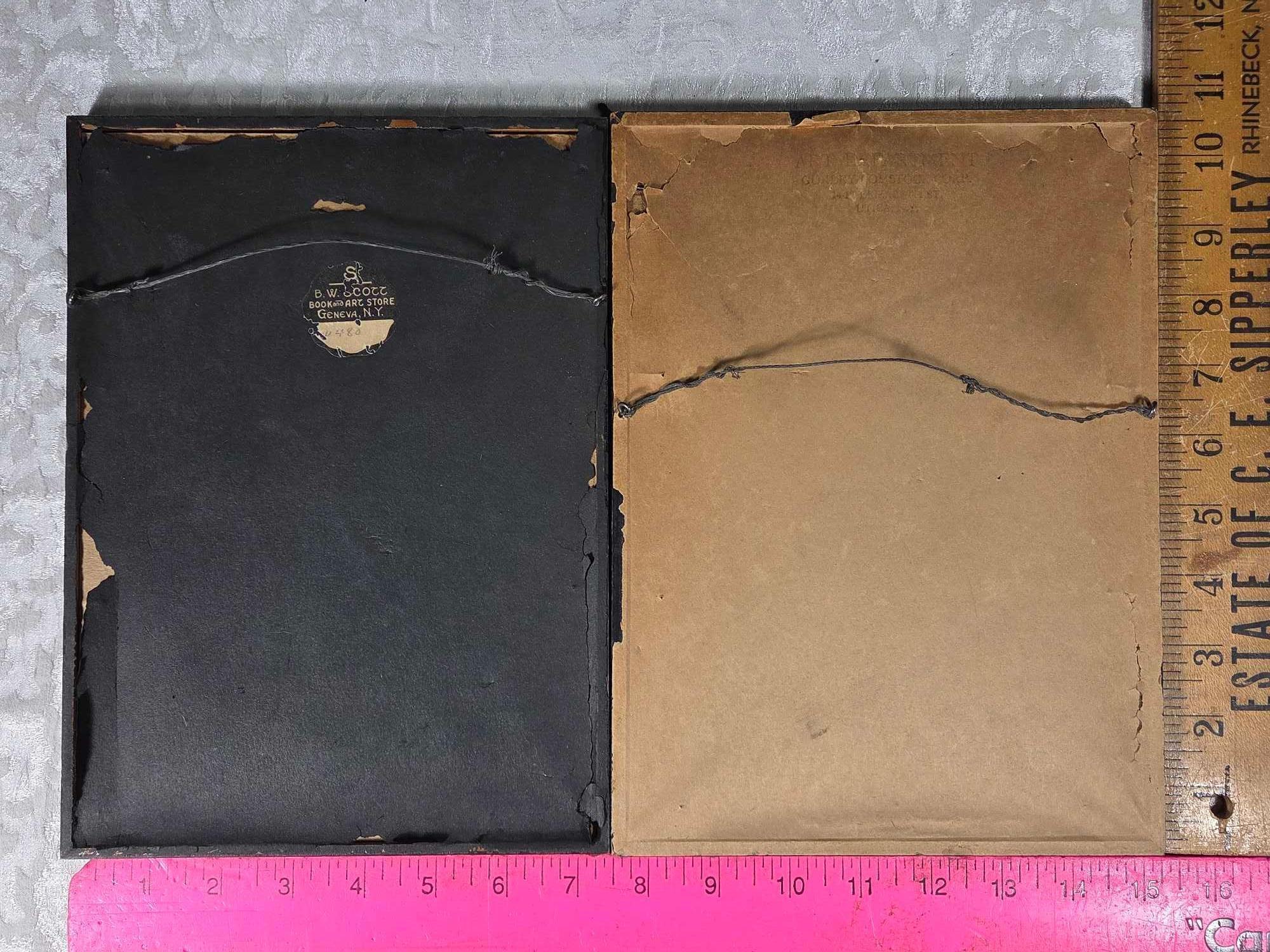 * 9 Antique European Etchings incl 2 Lionel Barrimore and Several 1800s