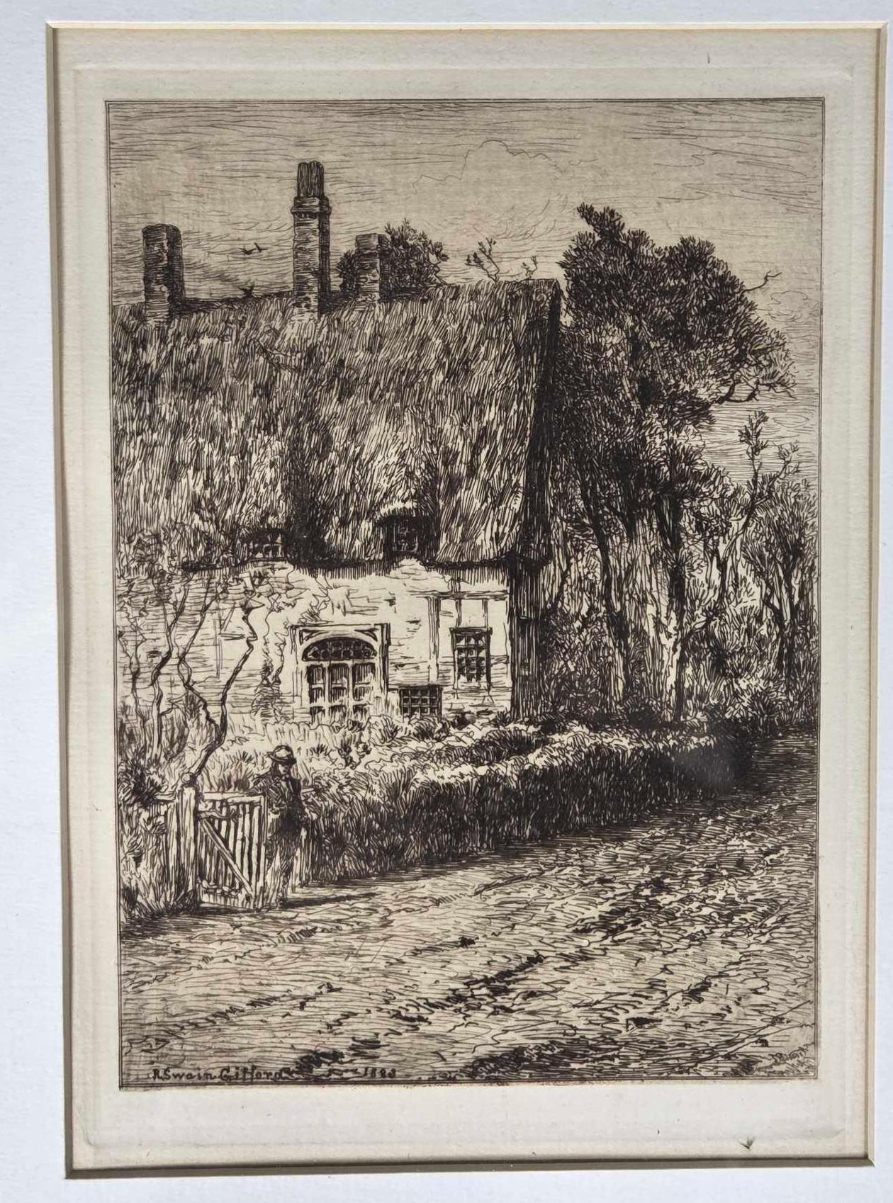 * 9 Antique European Etchings incl 2 Lionel Barrimore and Several 1800s