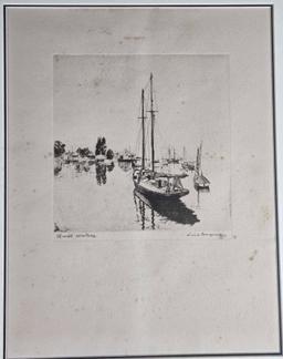 * 9 Antique European Etchings incl 2 Lionel Barrimore and Several 1800s