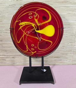 * Art Glass Charger on Stand