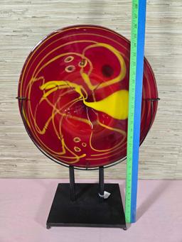 * Art Glass Charger on Stand