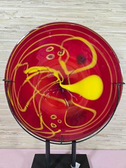 * Art Glass Charger on Stand