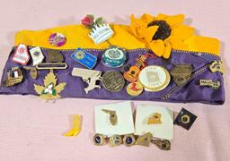 Vintage Lions Club Hat with Lots of Pins