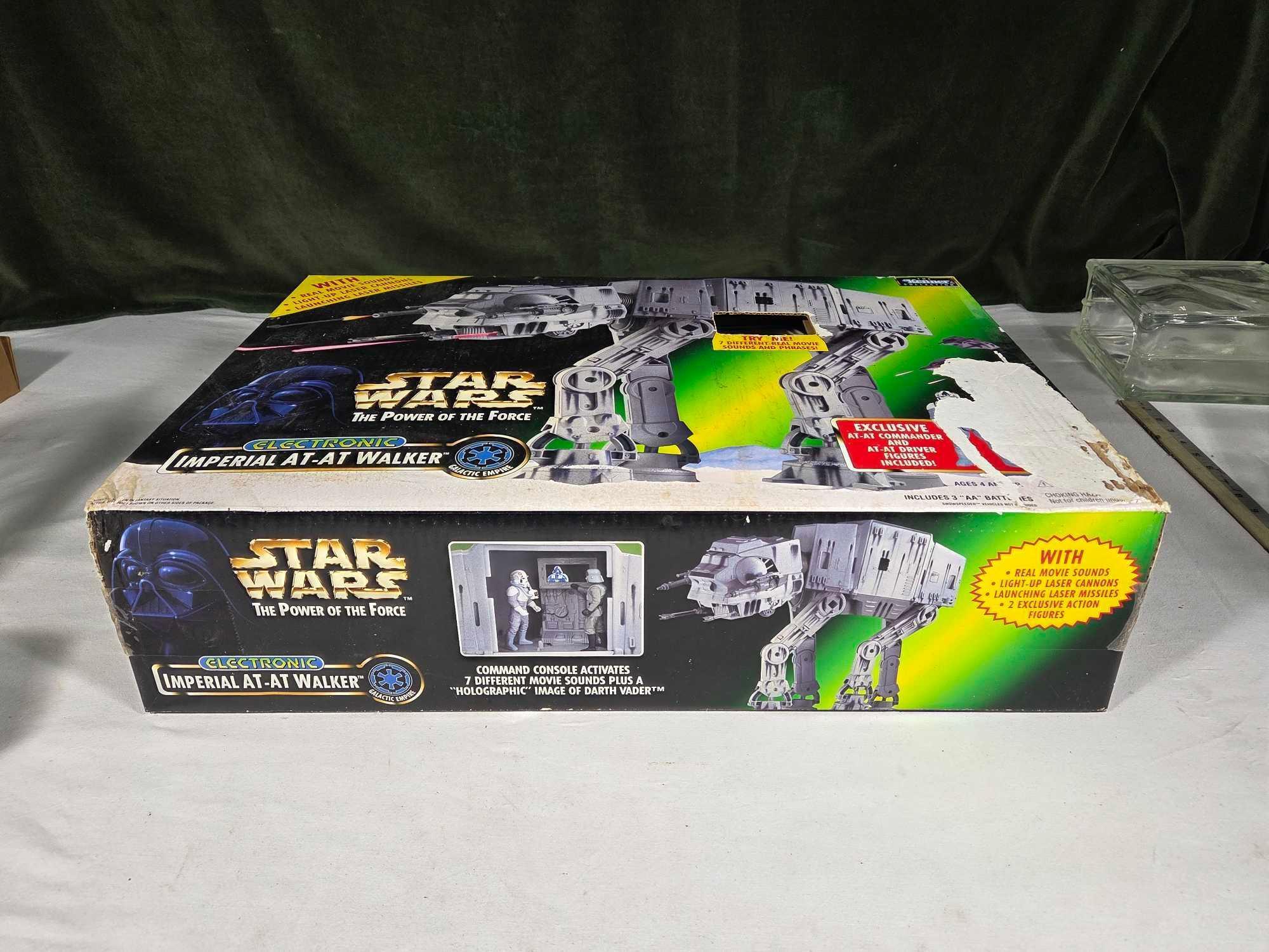 Star Wars Power of The Force Imperial AT-AT Walker & Rogue One Imperial Combat Assault Tank w/ Boxes