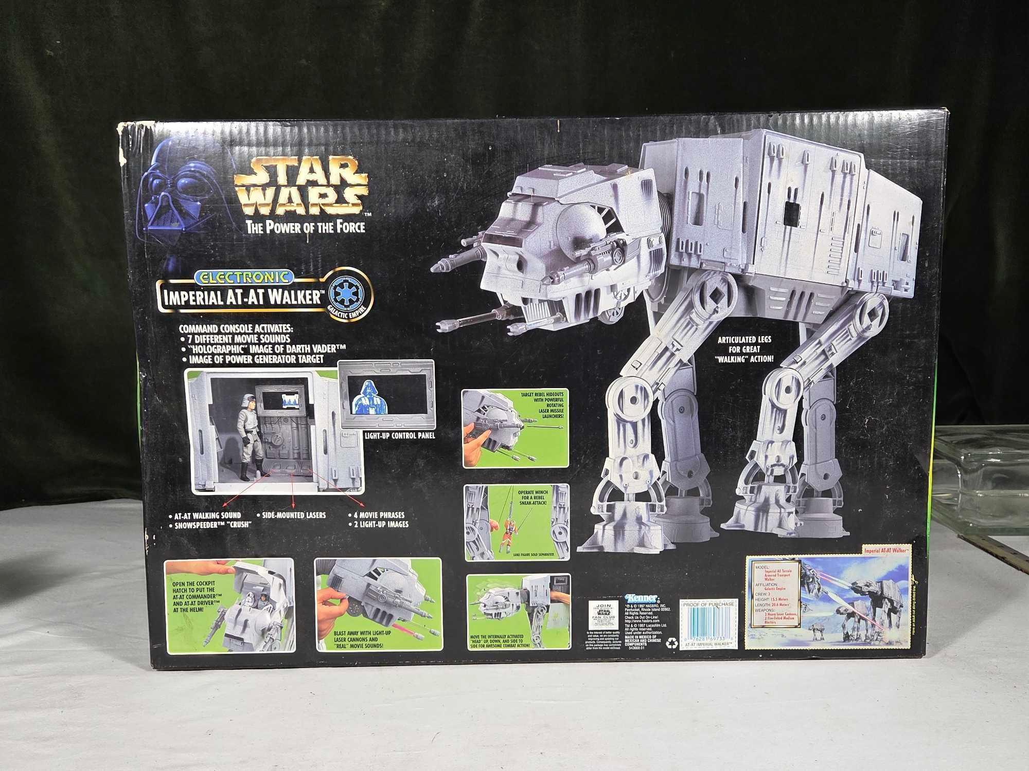 Star Wars Power of The Force Imperial AT-AT Walker & Rogue One Imperial Combat Assault Tank w/ Boxes