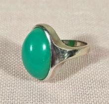 14k Gold Chrysoprase Ring