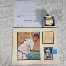 Kelly Russell Tribute; "Stan The Man" Musail #6 Lithograph W/ Signed Stan Musial KS Card & Signed