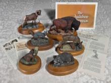 Collection Of Limited Edition Of 7500 "The Hamilton Collection" Cold Cast Bronze Figurines