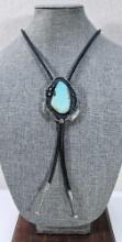 Large James Mason Turquoise Sterling Silver Bolo