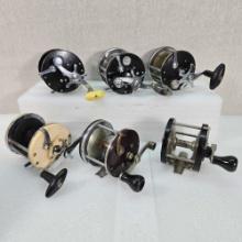 Collection Of 6 Bait Casting Reels