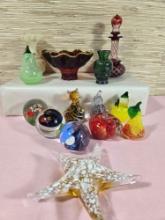 * Collection of Art Glass Paperweights and More