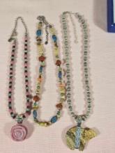 3 Carolyn Pollack Relios Sterling Silver Necklaces