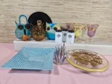 * Collection of Vintage Serving, Pcs. Glasses, and More