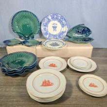* Collection Of Dinnerware W/ Olfaire Pottery, Wedgewood, & More