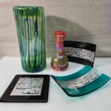 Grouping Of Vintage Art Glass