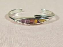 Vintage Ray Tracy Dust Devil Sterling Silver Native American Cuff Bracelet