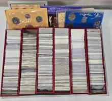 Collection Of 550 Plus Carded World Coins