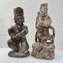 2 Chinese Wood Temple Carvings Acquired During Mao's "Cultural Revolution"