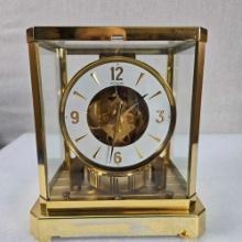 Jaeger LeCoultre Atmos Perpetual Motion Atmospheric Gold Plate Clock 528-8 WORKS