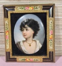 Italian Hand Painted Porcelain Plaque