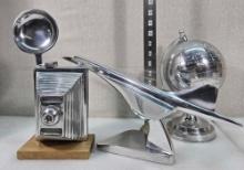 Collection Of Cast Aluminum Desk Oddities