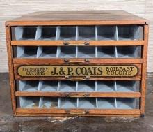 * Antique J.P. Coats Thread Store Counter Display