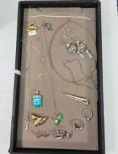 Tray Lot Of Sterling Silver Jewelry