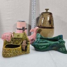 * Collection Of Art Pottery And Maid Of Honor Ice Crusher